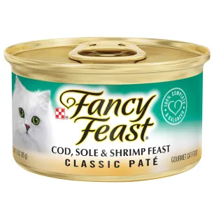 Fancy Feast Classic Cod, Sole & Shrimp Adult Wet Cat Food
