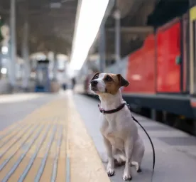 Tips for taking your dog on a train